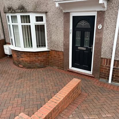 Driveway and hard surfaces jet washed clean in County Durham