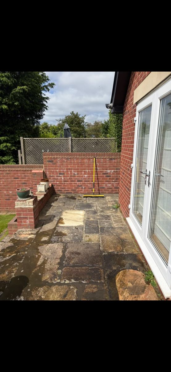 Patio & Stone Flags before cleaning